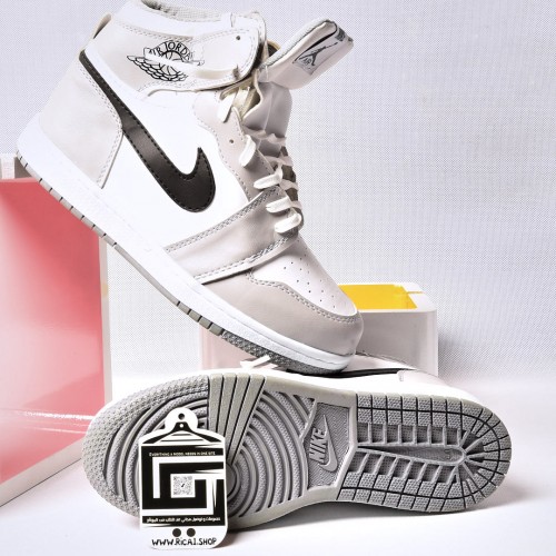 حذاء جوردان Jordan باللون الابيض والرصاصي - جودة عالية