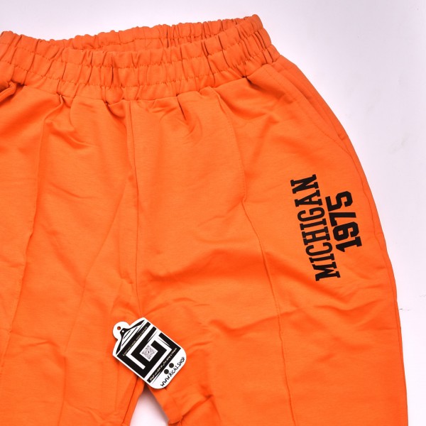 بجامة خامة قطنية  مريحة Micgigan 1975 فصال مميز وجودة عالية باللون البرتقالي