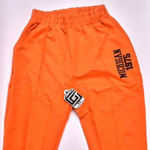 بجامة خامة قطنية  مريحة Micgigan 1975 فصال مميز وجودة عالية باللون البرتقالي