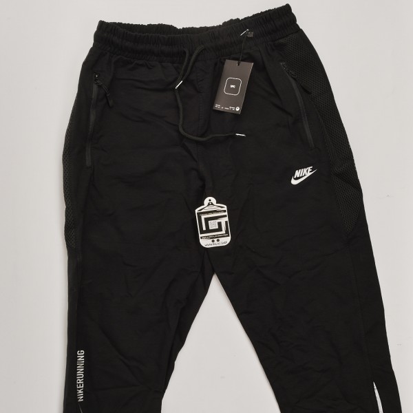 خامة قطن بجامة nike فصال ممتاز خصر وقدم لاستيك  شبكة وخط على الجانب باللون الاسود 