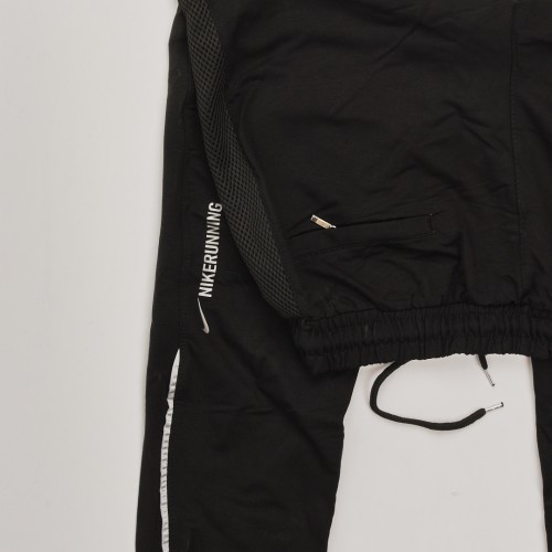 خامة قطن بجامة nike فصال ممتاز خصر وقدم لاستيك  شبكة وخط على الجانب باللون الاسود 