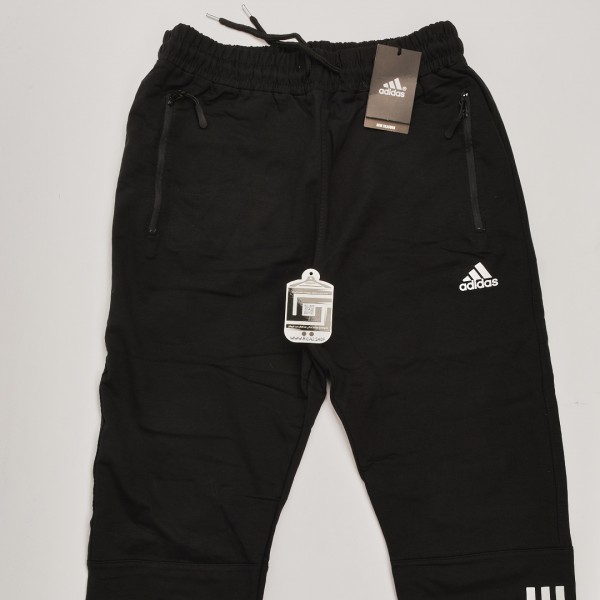 خامة قطن بجامة adidas فصال ممتاز خصر وقدم لاستيك  باللون الاسود 