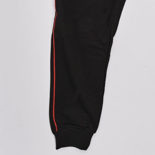 خامة قطن بجامة jordan باللون الاسود  فصال ممتاز خصر وقدم لاستيك خطوط باللون الاحمر 