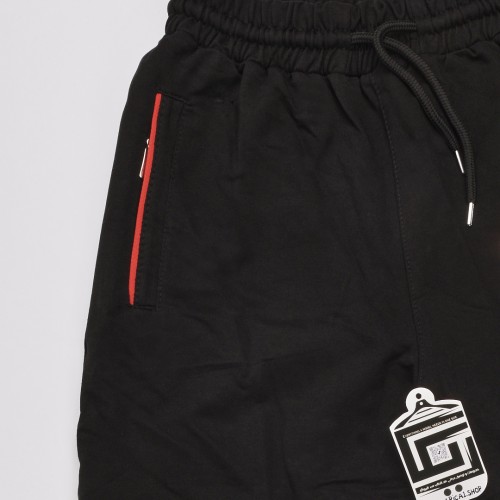 خامة قطن بجامة jordan باللون الاسود  فصال ممتاز خصر وقدم لاستيك خطوط باللون الاحمر 