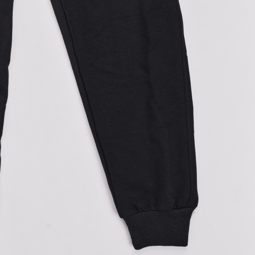 خامة قطن بجامة خصر وقدم لاستيك لون نيلي سادة  (طباعة حسب الطلب)