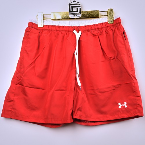 ابرد خامة شورت صيفية under armor بطانة شبكية مريحة احمر