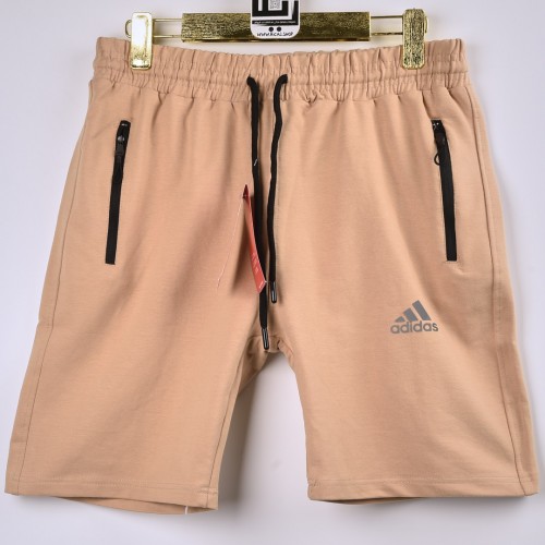 خامة قطنية شورت adidas  فصال تركي  حركة زنجيل لون بيجي 