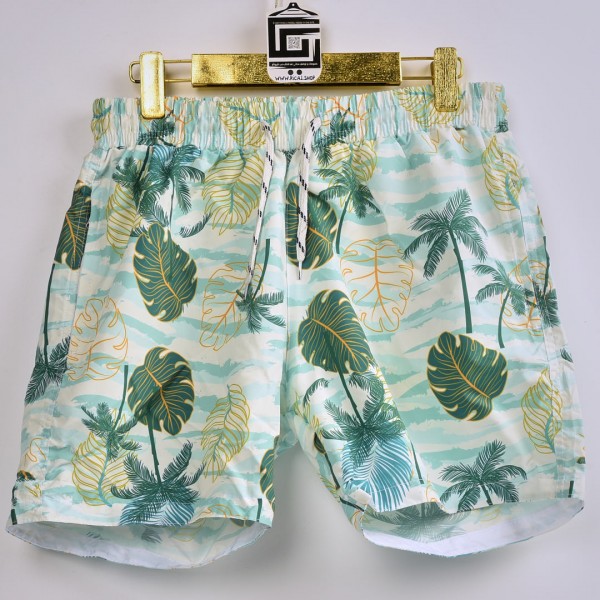 خامة مريحة باردة شورت مشجر بدرجات الاخضر مع بطانة ممتازة