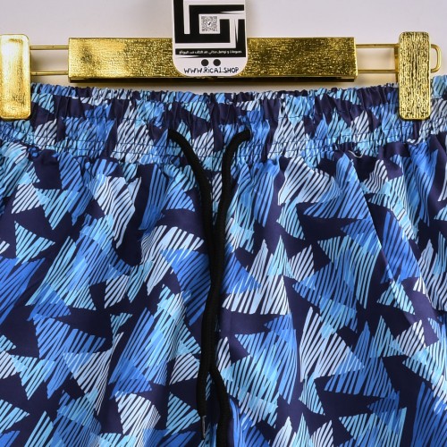 خامة مريحة باردة شورت مشجر بدرجات الازرق مع بطانة ممتازة