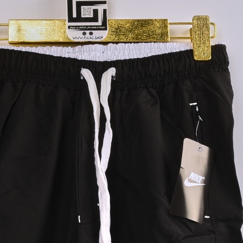 خامة مريحة باردة شورت NIKE جيوب زنجيل مع خصر وجيوب متباينة اللون