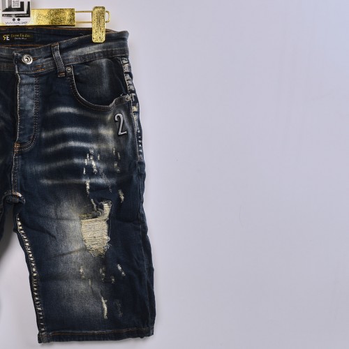 شورت جينز خامة درجة اولى فصال تركي بحركات مميزة بادق التفاصيل , باللون الازرق الكاحت