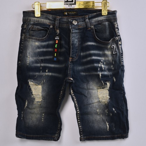 شورت جينز خامة درجة اولى فصال تركي بحركات مميزة بادق التفاصيل , باللون الازرق الكاحت