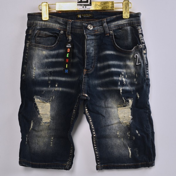 شورت جينز خامة درجة اولى فصال تركي بحركات مميزة بادق التفاصيل , باللون الازرق الكاحت