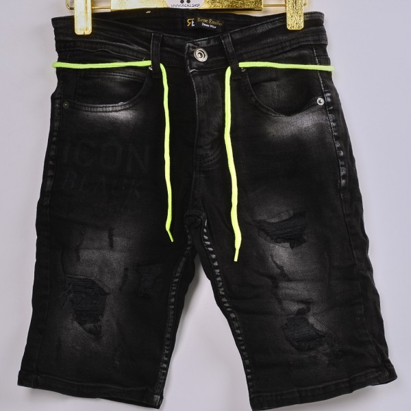 شورت جينز خامة درجة اولى فصال تركي بحركات مميزة بادق التفاصيل , باللون الرصاصي الكاحت