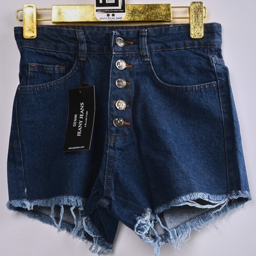 شورت جينز خصر نورمال حركة عند الاطراف خامة وفصال تركي درجة عالية باللون الازرق