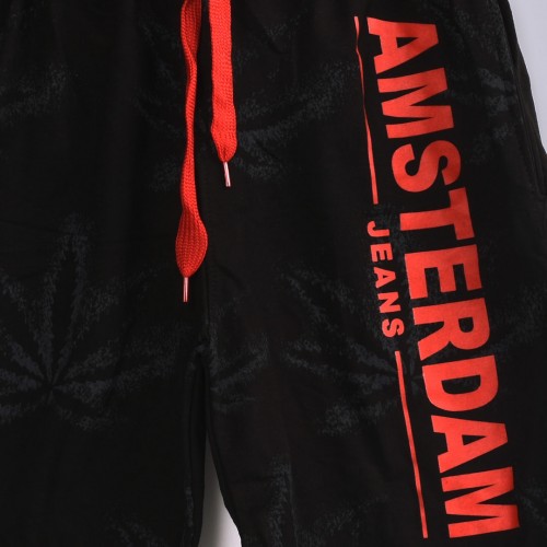 خامة قطن درجة ممتازة شورت AMSTERDAM لون اسود  فصال عالي