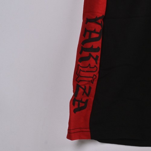 خامة قطن درجة ممتازة شورت طباعة حركية  لون اسود فصال عالي 