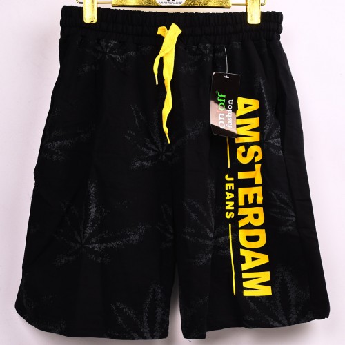 خامة قطن درجة ممتازة شورت AMSTERDAM لون اسود مع الاصفر فصال عالي خامة قطن درجة ممتازة شورت AMSTERDAM لون اسود مع الاصفر فصال عالي