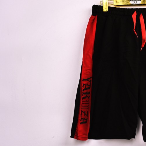 خامة قطن درجة ممتازة شورت ياكوزا  لون اسود   فصال عالي 