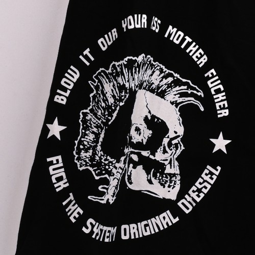 خامة قطن درجة ممتازة شورت كتابة جريئة لون اسود مع ابيض فصال عالي 