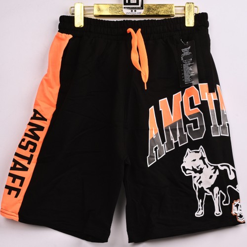 خامة قطن درجة ممتازة شورت AMSTAFF لون اسود وبرتقالي فصال عالي خامة قطن درجة ممتازة شورت AMSTAFF لون اسود وبرتقالي فصال عالي