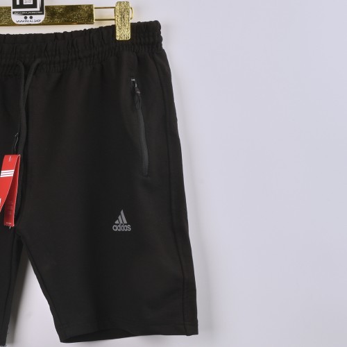 خامة قطنية شورت adidas  فصال تركي  حركة زنجيل لون اسود