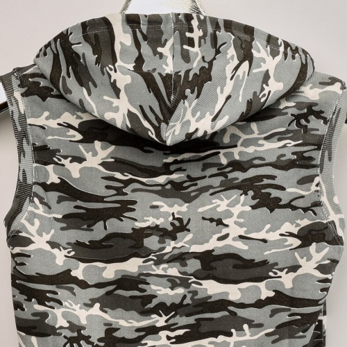 خامة قطنية حجرية كب كيمونة مرقط بالاسود والرصاصي