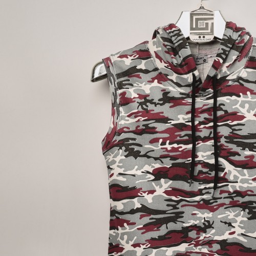 خامة قطنية حجرية كب كيمونة مرقط بالاحمر 