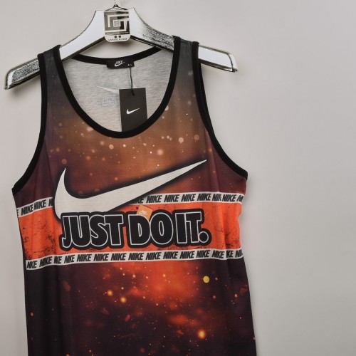 خامة قطني مشجر just do it  عشاق كرة السلة برتقالي ناري