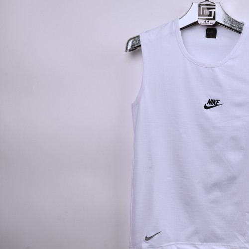 خامة رياضية nike كيمونة عنق دائري بلونين ابيض