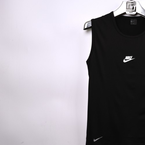 خامة رياضية nike كيمونة عنق دائري بلونين اسود