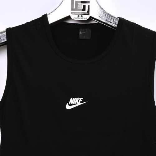 خامة رياضية nike كيمونة عنق دائري بلونين اسود