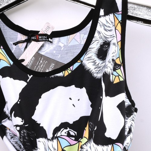 خامة مريحة كيمونة Big Win عنق دائري واسع بخليط الوان متعددة زاهية 