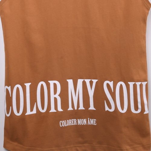 كب كيمونة  خامة قطنية فصال حركي من الدرجة الاولى طباعة خلفية  باللون الجوزي المميز