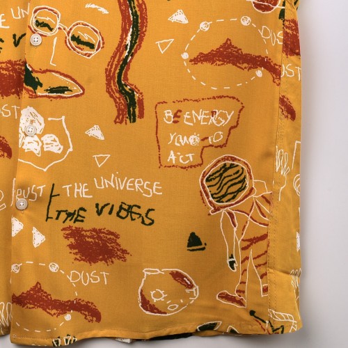 قميص خامة قطنية  مريحة جدا وبفصال حركي جميل energy باللون الاصفر مع حركات وكتابات 