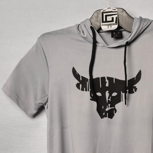 خامة رياضي متقدم كب تيشرت  UNDER ARMOR رصاصي فاتح