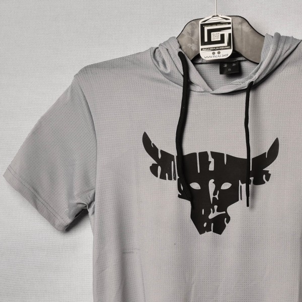 خامة رياضي متقدم كب تيشرت  UNDER ARMOR رصاصي فاتح