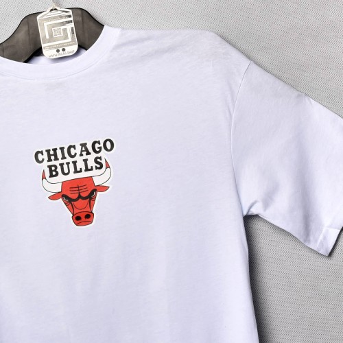 خامة قطني chicago bulls  ياخة دائري ابيض اللون 