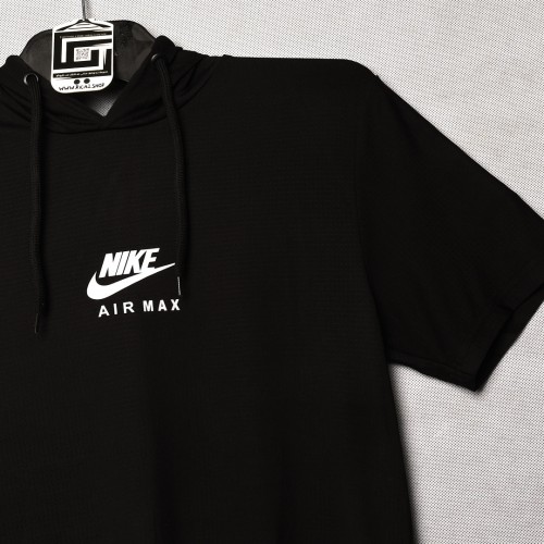 خامة رياضي nike air max  كب تيشرت فصال مميز اسود اللون
