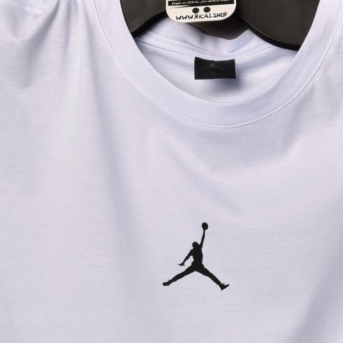 خامة قطني متقدم jordan ياخة دائرية ابيض - طبع صدر وظهر