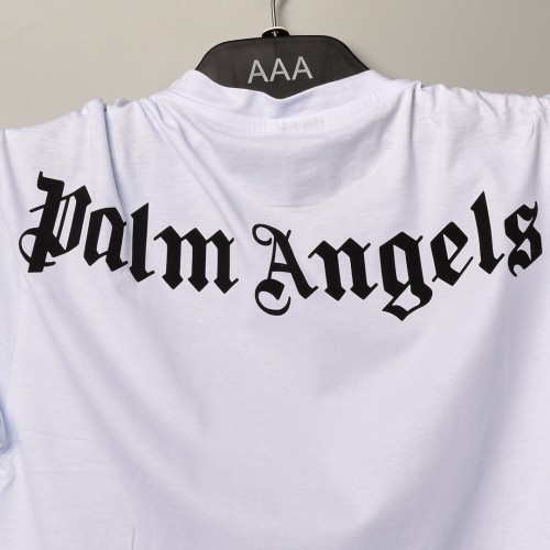 خامة قطني متقدمة PALM ANGELS   ياخة دائري ابيض اللون