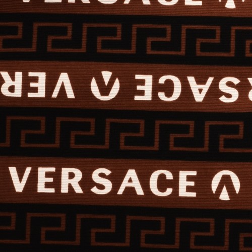 خامة قطن خفيف versace مقلم ياخة دائرية تدرجات الاحمر