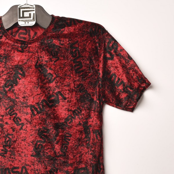 خامة قطن قديفة باردة ومريحة جدا ياخة دائرية nasa لون احمر 