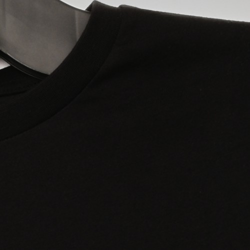 قالب شبه اوفر سايز ((فصال اوربي)) تيشرت قطني  مطبوع ميمز عنق دائري  اسود 