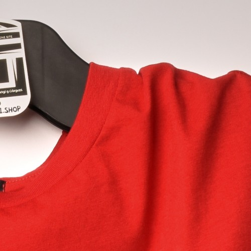 قالب شبه اوفر سايز ((فصال اوربي)) تيشرت قطني  مطبوع ميمز عنق دائري  احمر