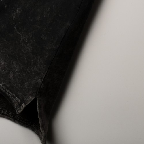 الخامة العالية الجودة بفصال اجمل من الاوفر سايز Yikamali - Relaxed  اسود سادة (طباعة حسب الطلب)