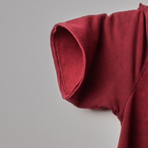 الخامة العالية الجودة بفصال اجمل من الاوفر سايز Yikamali - Relaxed  ماروني  سادة (طباعة حسب الطلب)