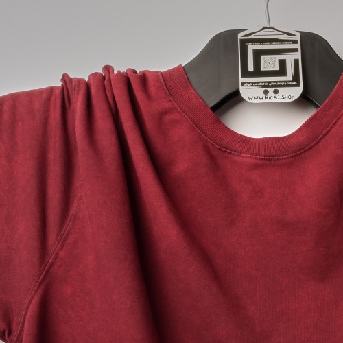 الخامة العالية الجودة بفصال اجمل من الاوفر سايز Yikamali - Relaxed  ماروني  سادة (طباعة حسب الطلب)