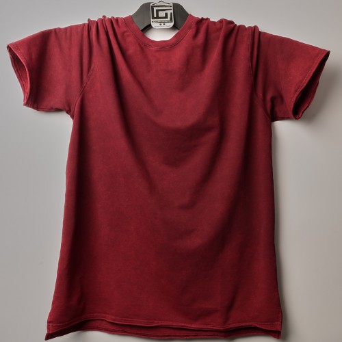 الخامة العالية الجودة بفصال اجمل من الاوفر سايز Yikamali - Relaxed  ماروني  سادة (طباعة حسب الطلب)