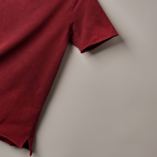 الخامة العالية الجودة بفصال اجمل من الاوفر سايز Yikamali - Relaxed  ماروني  سادة (طباعة حسب الطلب)